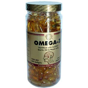 Omega 3 Fish Oil (200) - w/Lecithin, Garlic Oil, Royal Jelly